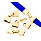 Metall clip / fold over verschluss für flach10mm Draht / Leder Gold